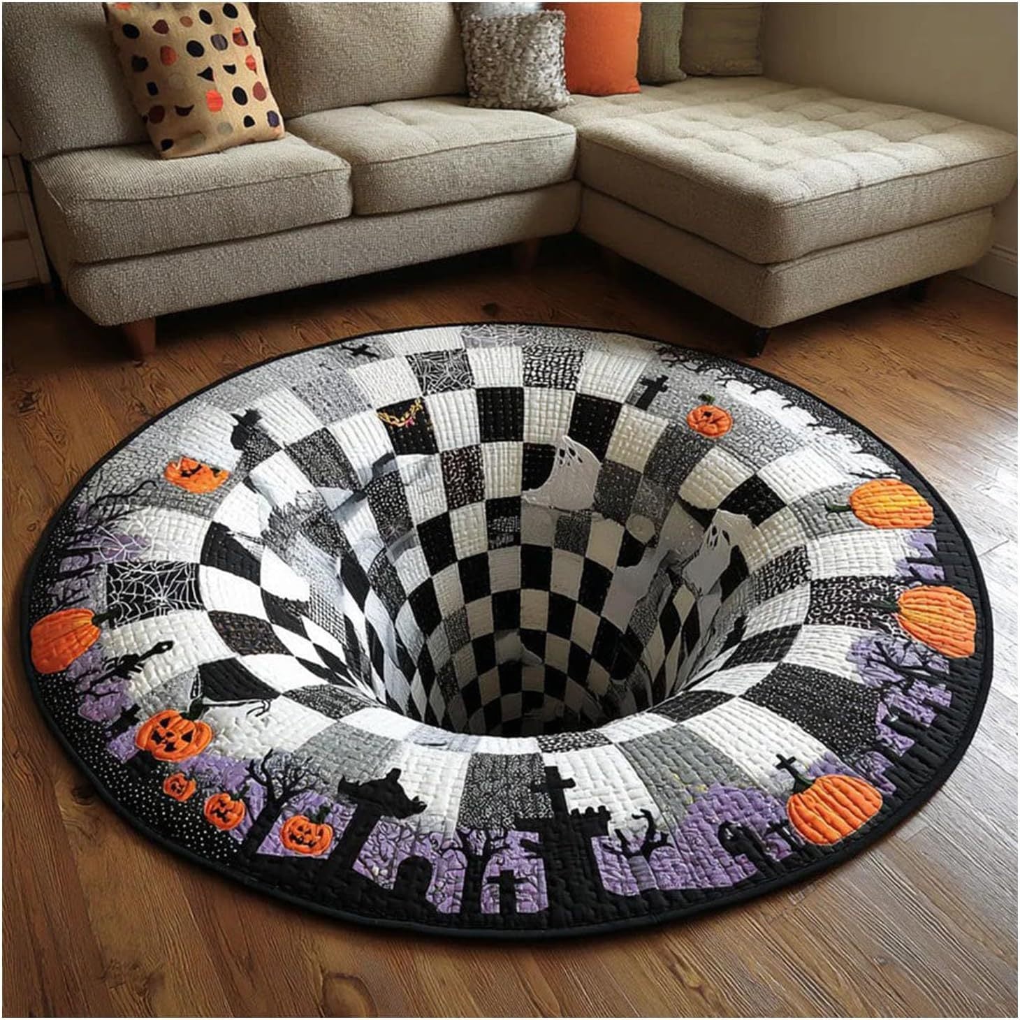 3D-Effect Halloween floor mat