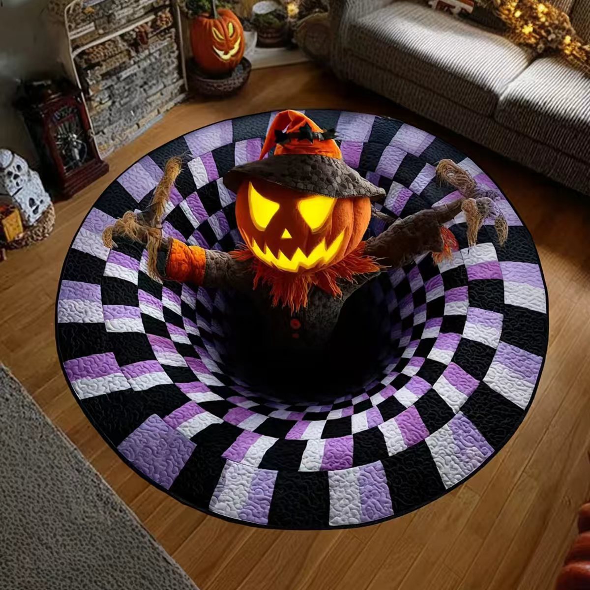 3D-Effect Halloween floor mat