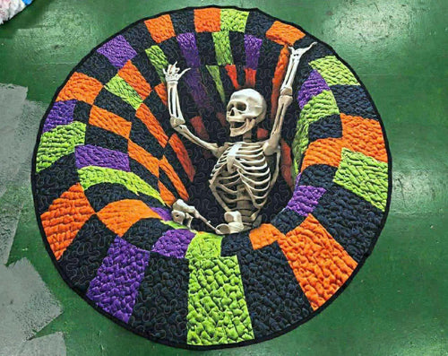 Floor mat with candles and pumpkins